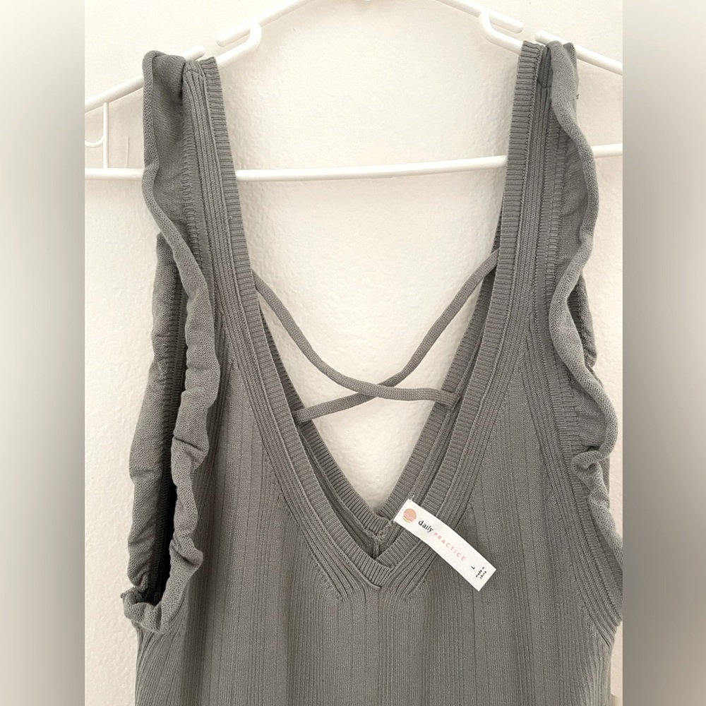 NWT Anthropologie/Daily Practice Ribbed Sweater Midi Dress, Size L - Picture 3 of 11